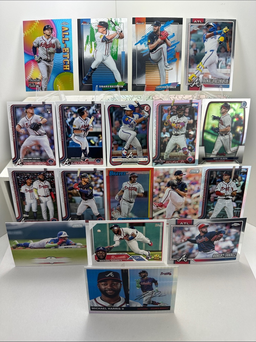 Michael Harris II Rookie +Platinum xfractor/Chris Sale Uncommon Braves lot of 18